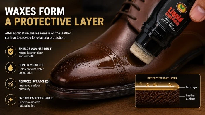info-1-1 Protective Wax Layer Created by Liquid Shoe Polish